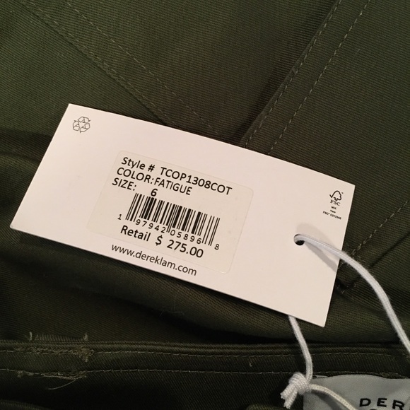Derek Lam 10 Crosby Green Cargo Pants - Picture 9 of 11